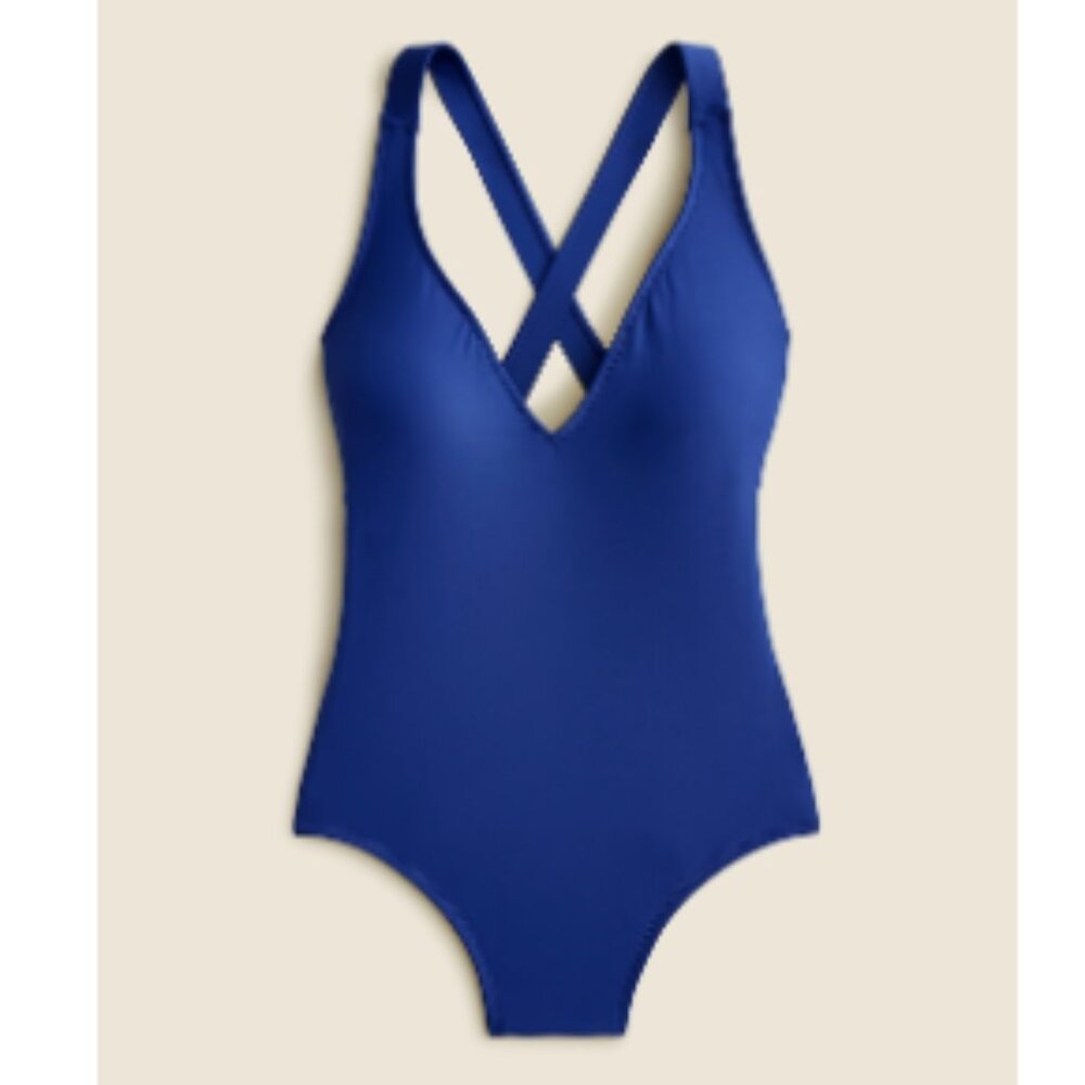 J.Crew  Long torso plunge one piece swimsuit